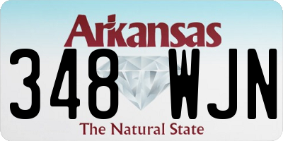 AR license plate 348WJN