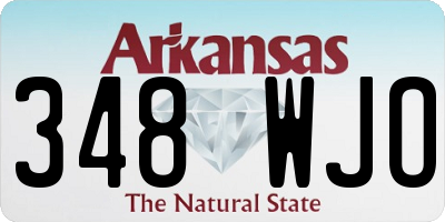 AR license plate 348WJO