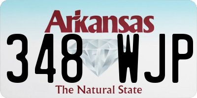 AR license plate 348WJP