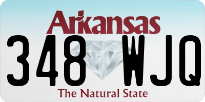 AR license plate 348WJQ