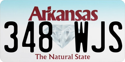 AR license plate 348WJS