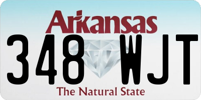 AR license plate 348WJT