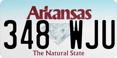 AR license plate 348WJU
