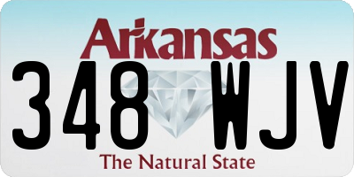 AR license plate 348WJV
