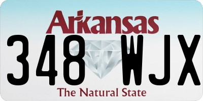 AR license plate 348WJX