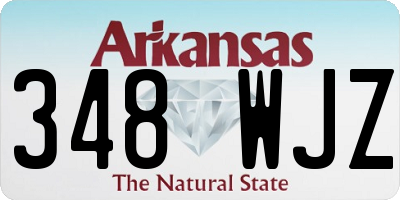 AR license plate 348WJZ
