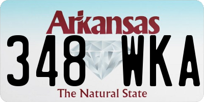 AR license plate 348WKA