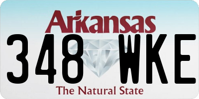 AR license plate 348WKE
