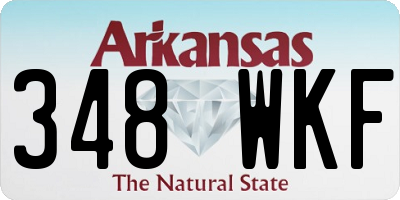 AR license plate 348WKF