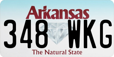 AR license plate 348WKG