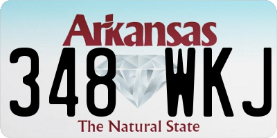 AR license plate 348WKJ
