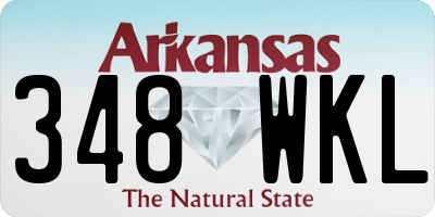 AR license plate 348WKL