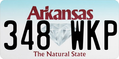 AR license plate 348WKP