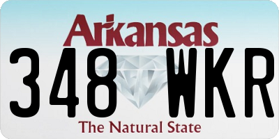 AR license plate 348WKR