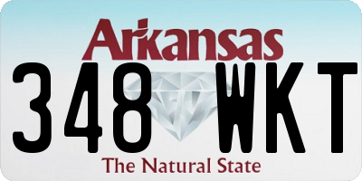 AR license plate 348WKT