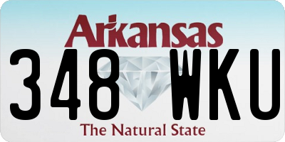 AR license plate 348WKU