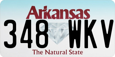 AR license plate 348WKV