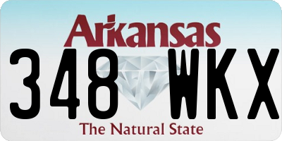 AR license plate 348WKX