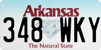 AR license plate 348WKY