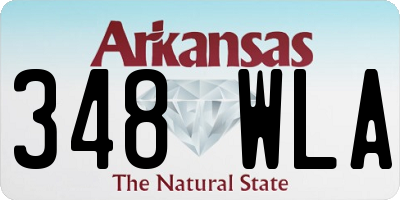AR license plate 348WLA