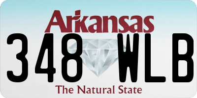 AR license plate 348WLB