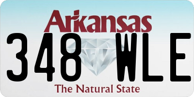 AR license plate 348WLE