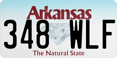AR license plate 348WLF