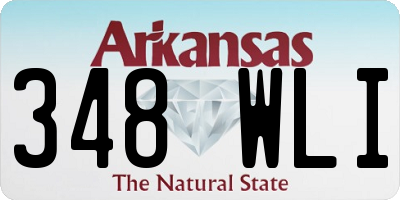 AR license plate 348WLI