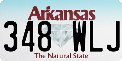 AR license plate 348WLJ