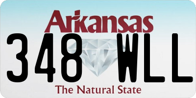 AR license plate 348WLL