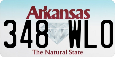 AR license plate 348WLO