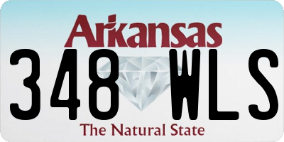 AR license plate 348WLS