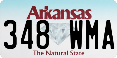 AR license plate 348WMA