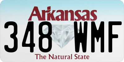 AR license plate 348WMF