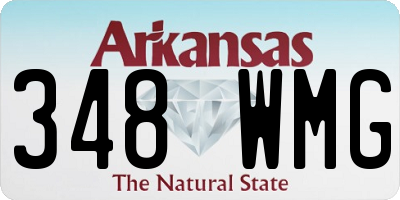 AR license plate 348WMG