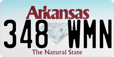 AR license plate 348WMN