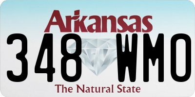 AR license plate 348WMO