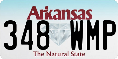 AR license plate 348WMP