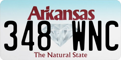 AR license plate 348WNC