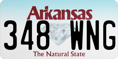 AR license plate 348WNG