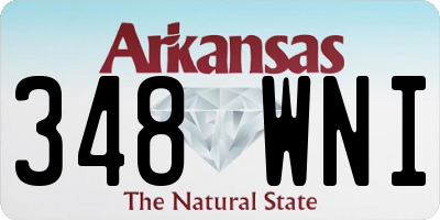 AR license plate 348WNI