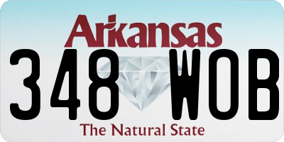 AR license plate 348WOB