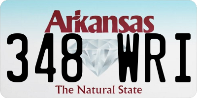 AR license plate 348WRI