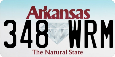 AR license plate 348WRM