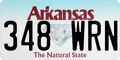 AR license plate 348WRN