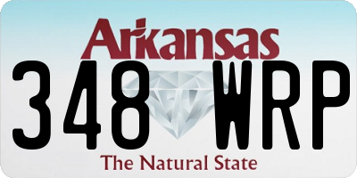 AR license plate 348WRP