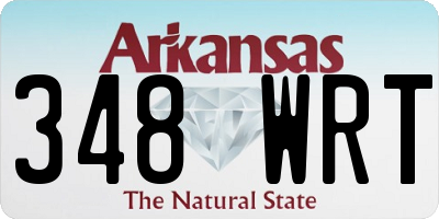 AR license plate 348WRT