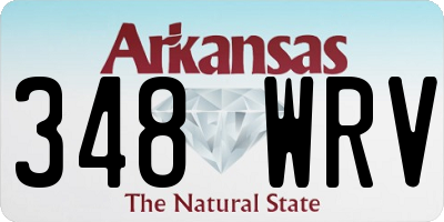AR license plate 348WRV