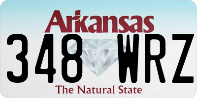 AR license plate 348WRZ