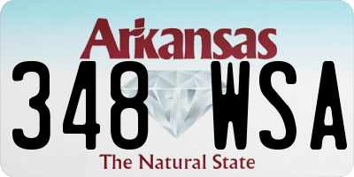 AR license plate 348WSA